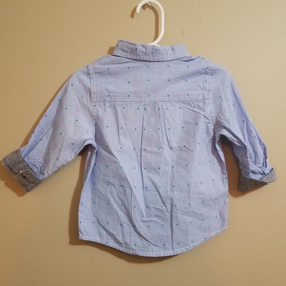 New! Boy's long sleeve button down Size 18M - Picture 5 of 6
